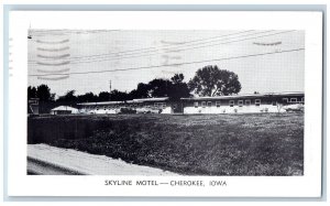 Cherokee Iowa IA Postcard Skyline Motel Exterior Roadside Scene 1963 Vintage