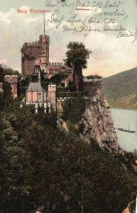 Vintage Postcard Burg Rheinstein Castle Near Rhineland-Palatinate Germany