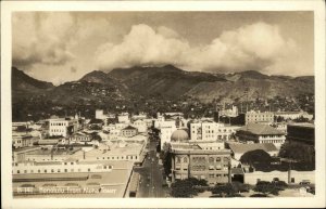 Honolulu Hawaii HI View from Aloha Tower Real Photo RPPC Vintage Postcard