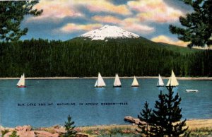 Oregon Mount Bachelor and Elk Lake Sailing Scene