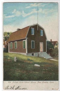 Nathan Hale School House New London CT 1908 postcard