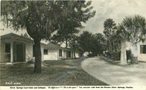 East View Silver Springs Court Motel Cottages Florida 1930s Photo Postcard 3611