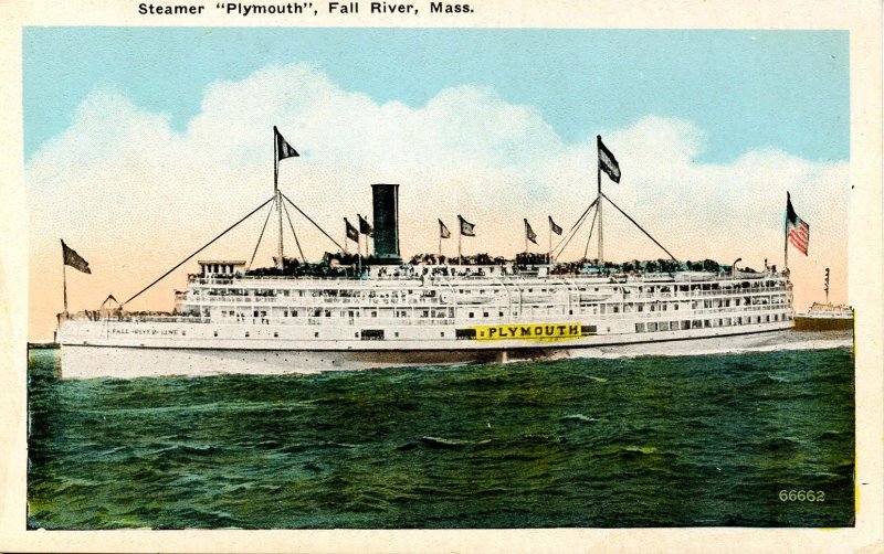 MA - Fall River. Steamer Plymouth, Fall River Line