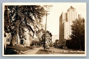 WALLA WALLA WA NORTH 2nd AVENUE 1943 VINTAGE REAL PHOTO POSTCARD RPPC