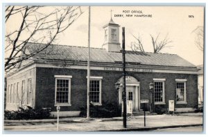 c1940 Post Office Exterior Building Derry New Hampshire Vintage Antique Postcard