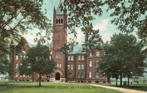 Vintage Postcard 1910's Recitation Hall Gettysburg College PA University