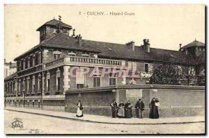 Old Postcard Clichy Hospital Gouin