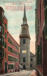 Vintage Postcard Old North Church Christ Church Boston Massachusetts S.S. Kreege