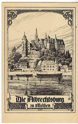 Germany - Meissen Die Albrechtsburg - Art by W. Lenz