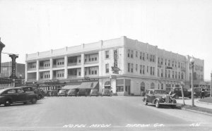 Tifton Georgia Hotel Myon Street Scene Real Photo Postcard AA68517