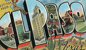 Postcard Greetings from El Paso, Texas , 1943.        R2