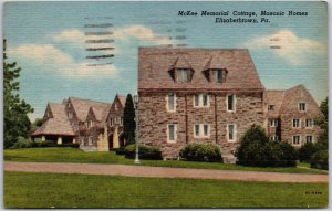 1963 McKee Memorial Cottage Masonic Homes Elizabethtown Pennsylvania PA Postcard