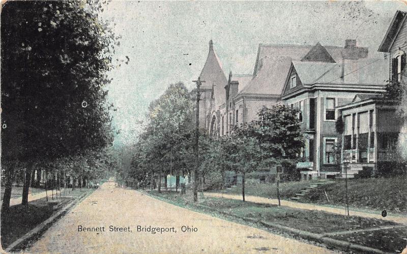 E81/ Martins Ferry Ohio Postcard c1910 Bennett Street Homes 21