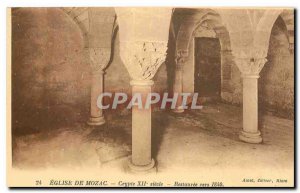 CARTE Postal Ancient Church Mozac Crypt XII century restored 1840