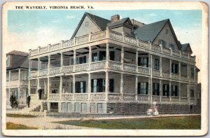 The Waverly Virginia Beach Virginia Grounds Historical Building Antique Postcard