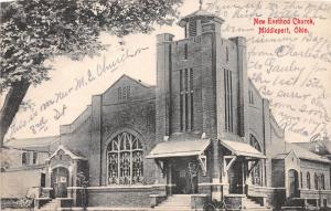 E58/ Middleport Meigs County Ohio Postcard c1910 New Enothed Church Building 16