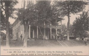 Postcard Mill Park Hotel Headquarters of Gen Washington Pottstown PA