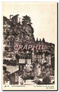 Rocamadour - The Rock seen from Route Cahors Old Postcard