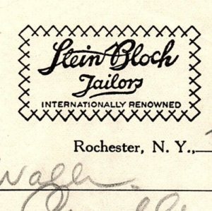 1930s STEIN-BLOCH TAILORS ROCHESTER NEW YORK BILLHEAD INVOICE Z690