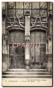 Old Postcard Mortagne The Portal of the Church