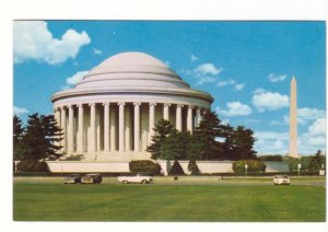 Jefferson Memorial, Washington Monument, Washington DC, Vintage Chrome Postcard