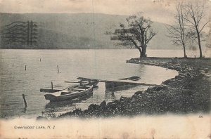 1906 Greenwood Lake NJ Scenic View Postcard - Boats & Lake Shore