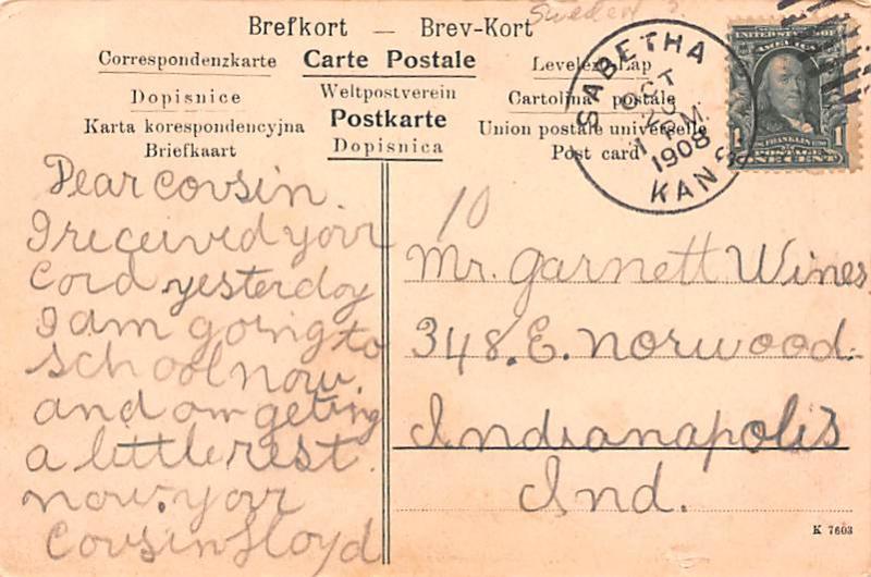 Sweden Old Vintage Antique Post Card Kurunavaara 1908