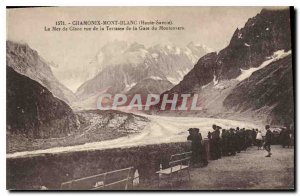 Old Postcard Chamonix Haute Savoie Sea Ice to the Terrace of Montenvers Station