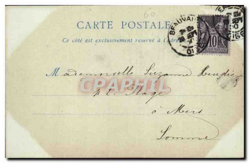 Old Postcard Beauvais general view Map 1900