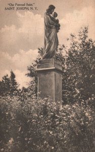 Our Patronal Saint Joseph New York NY Thompson Studio Pub. Statue Postcard 1917