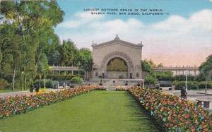 California San Diego Largest Outdoor Organ In The World Balboa Park