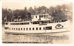 Real Photo - Grayline SS Sightseer US Government Locks Ship Unused 