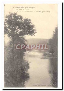 The Banks of lOrne Clecy Old Postcard The weir near Battle of Clecy