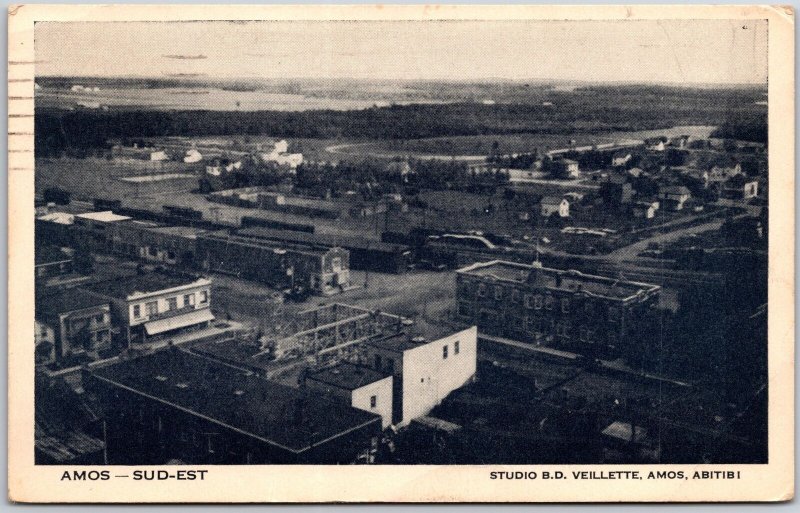 1948 Amos Sud-Est Studio B.D. Veillette Abitibi Quebec Canada Posted Postcard 