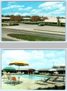 2 Postcards MANCHESTER, Tennessee TN ~ Roadside CUMBERLAND MOTEL Coffee County 