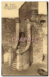 Old Postcard Bouillon Interior of Old stairs Chateau d & # 39honneur Louis XV