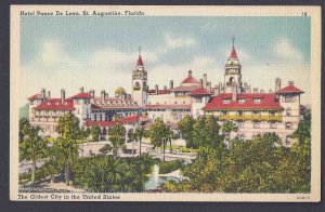 Ca 1930's LINEN, HOTEL PONCE DE LEON ST. AUGUSTINE FL, MINT