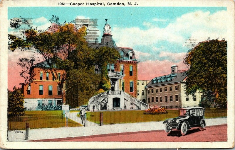 Vtg Camden New Jersey NJ Cooper Hospital 1930s Postcard
