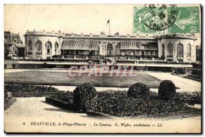 Old Postcard Deauville La Plage Fleurie Casino