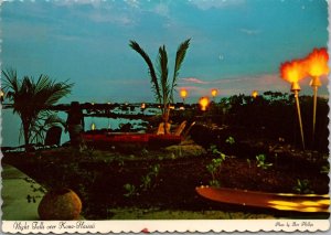 Night Falls over Kona Hawaii Postcard PC375
