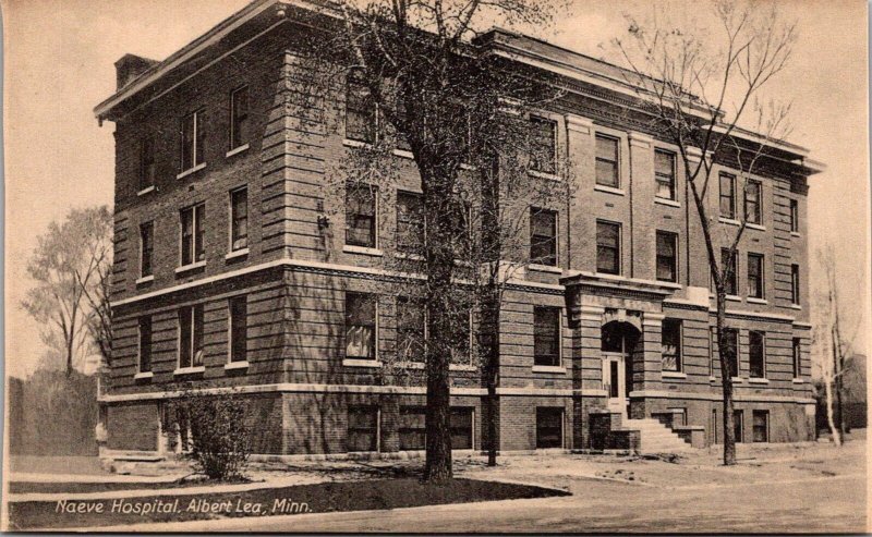 Naeve Hospital, Albert Lea MN Vintage Postcard S74