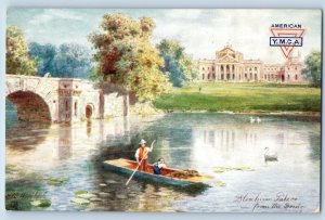 Oxfordshire England Postcard Blenheim Palace from Bridge c1910 Oilette Tuck Art