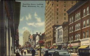 Allentown PA Hamilton Street Linen Postcard