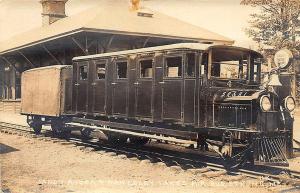 Rangeley Lakes ME Narrow Gauge Bus Philips Railroad Station RPPC Postcard