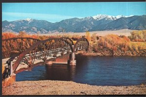 Montana WHITEHALL and TWIN BRIDGES Old Fashioned Bridge Jefferson River - Chrome