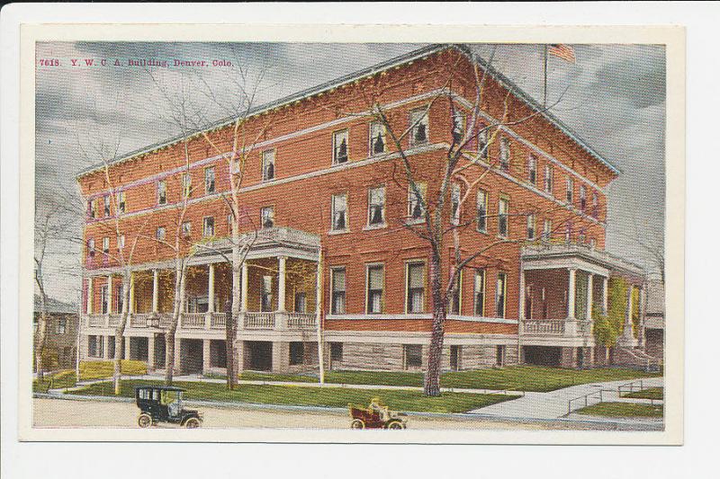 CO WB Denver YWCA Building Old Cars W/Border Mint