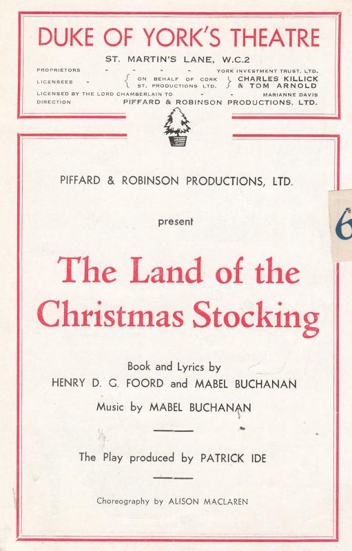 The Land Of The Christmas Stocking Musicall Duke Of York 1950s Theatre Programme