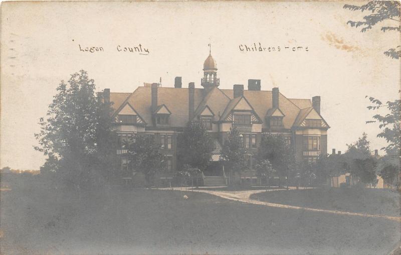 F14/ Bellefontaine Ohio RPPC Postcard 1907 Logan County Children's Home