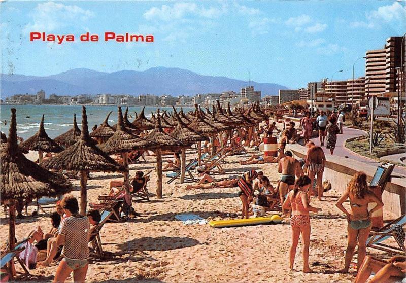 Spain Playa De Palma Mallorca Animated Beach Strand Plage