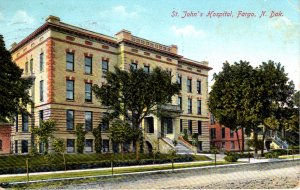 Fargo, North Dakota - A view of St. John's Hospital - in 1917